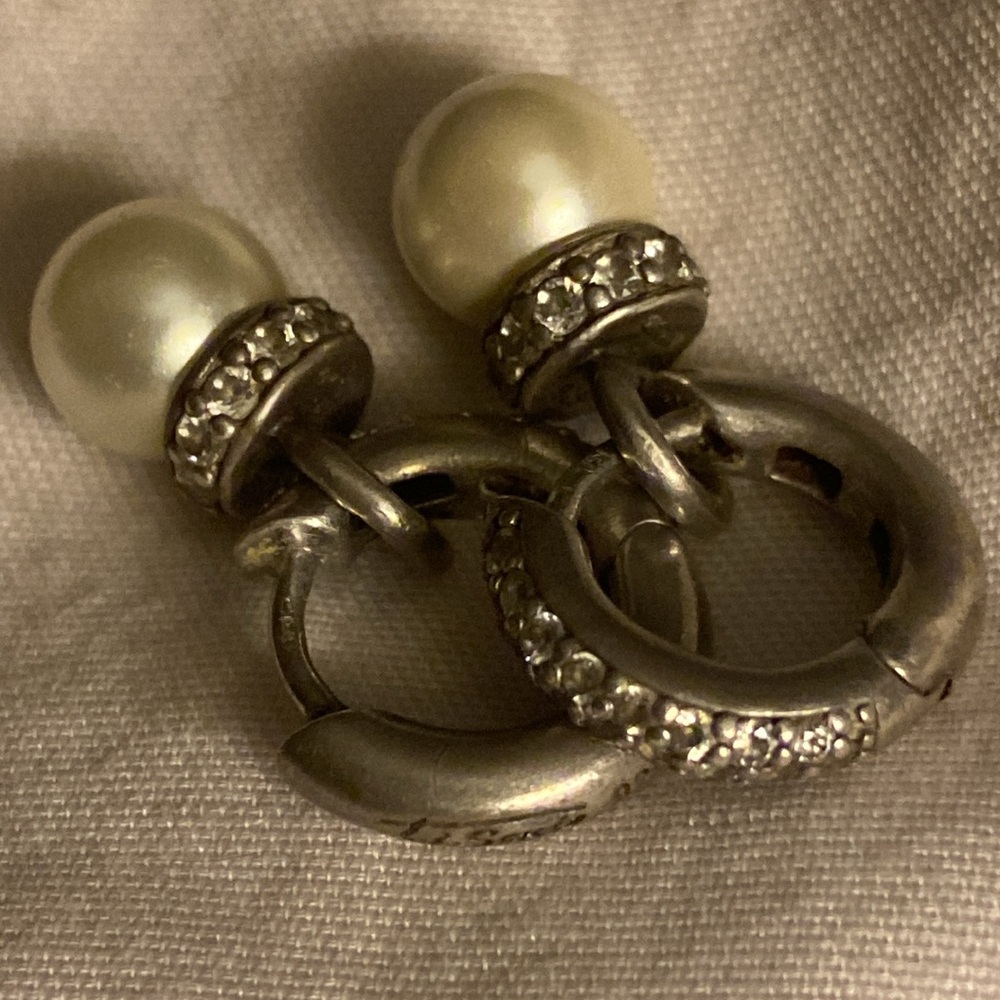 TI SENTO – Milano 925 Beaded Bracelet Pearl Hoop Earrings